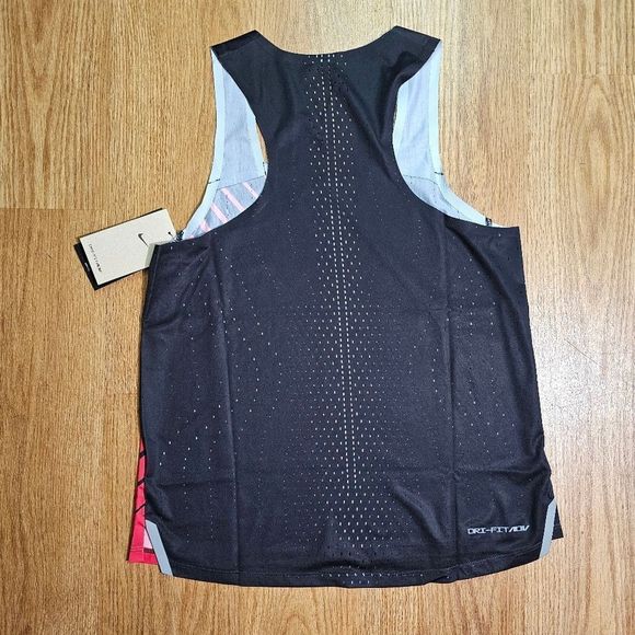 Nike Aeroswift Bowerman Track Club Running Tank Top Racing Singlet Black Red L - Picture 8 of 16